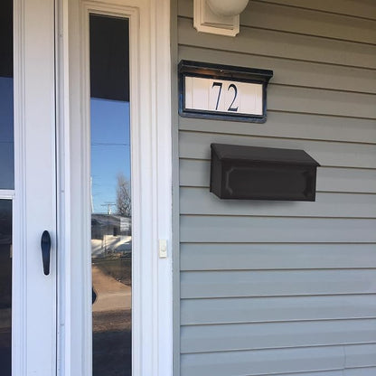 Architectural Mailboxes Windsor Plastic Wall Mount Mailbox, Black, Small | Durable rust-resistant build with weather-resistant outdoor construction.