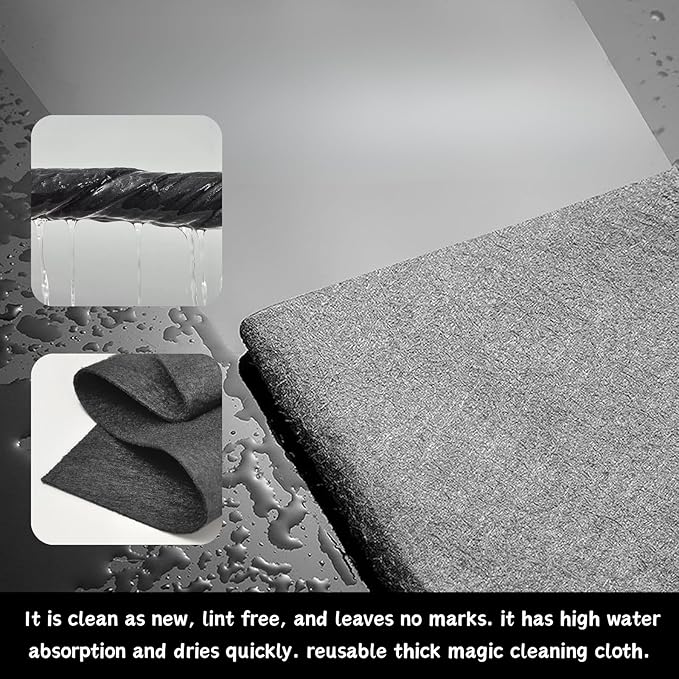 10PCS Thickened Magic Cleaning Cloth, Absorbent Magic Cleaning Glass Cloth