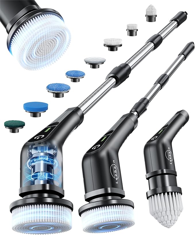 Leebein Electric Spin Scrubber, Cordless Cleaning Brush