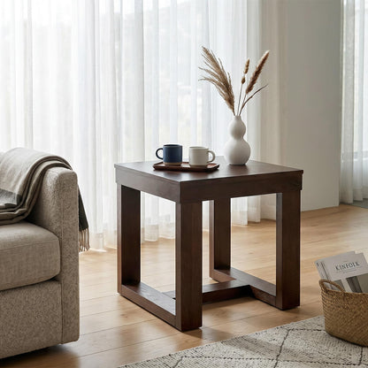 Signature Design by Ashley Watson Classic Oversized Square End Table, Dark Brown
