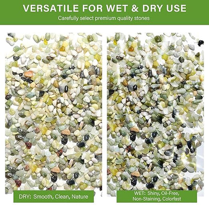 NUPICK 6 lbs Pebbles for Indoor Plants, 1/5 Inch Pea Gravel for Fish Tank, Polished Decorative Rocks for Succulent, Natural River Stones for Vases, Cactus, Landscaping, Bird Bath, Aquarium, Jade