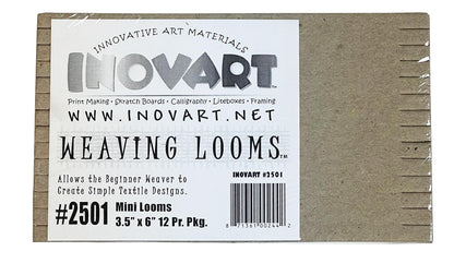 INOVART Cardboard Mini Weaving Looms, 3-1/2" x 6" - 12 Per Pack