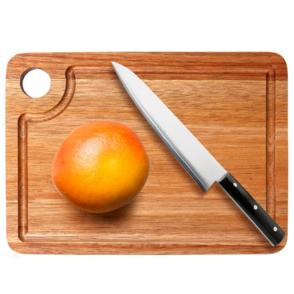 Gtencemen Small Acacia Wood Cutting Boards for Kitchen with Hanging – Mini Wooden Cutting Board with Juice Groove for Vegetables, Fruit, Bread, Meat - BPA Free, 9" x 6.5"