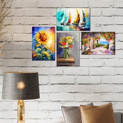 Moinchore 100 Pcs Mini Painting Canvas Panels Art Painting Canvases Panels Cotton Blank White Small Canvas Acid Free Boards for Watercolor Acrylic Oil Paint(4 x 6 Inch)