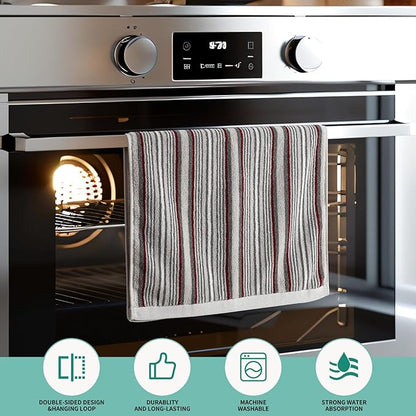 SALAS Kitchen Dish Towels for Drying Dishes, Large Cotton Kitchen Towels