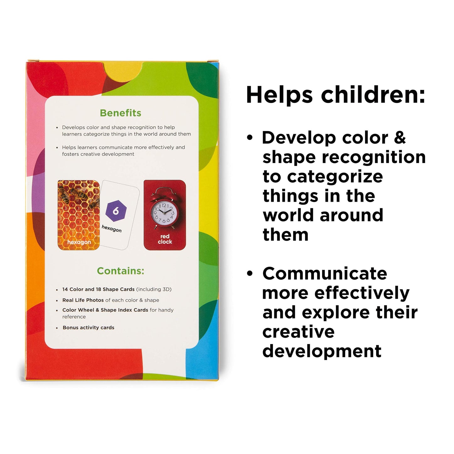 Award-Winning Colors & Shapes Flash Cards for Kids Ages 2-8 – 36 Durable Cards with Real Pictures – Learn Colors, Shapes & Categorization – Preschool, Kindergarten, Homeschool & Classroom