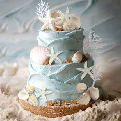 Beach Seashells Cake Decorations Under the Sea Cake Topper Under the Sea Birthday Party Decorations Starfish Shells Ocean Cake Topper Summer Beach Party Supplies