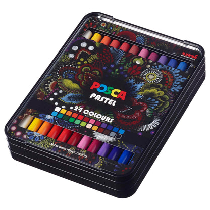 uni POSCA Wax Pastels, Assorted Set, 24 Pack
