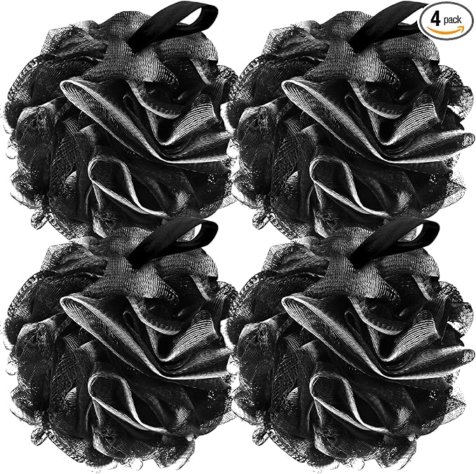 FARMOGA Bath Loofah Sponge Back Scrubber Shower Sponge Soft Mesh Exfoliator Pouf Shower Ball Bath Sponges for Women and Men Bath Accessories