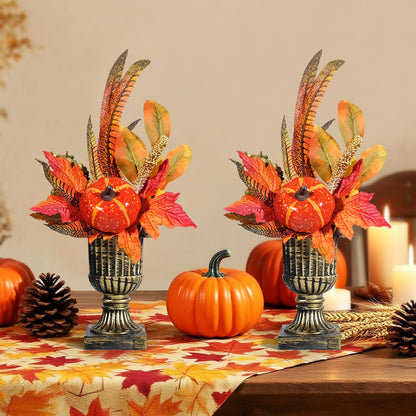 Nuokin Halloween Decorations Artificial Imitation Pumpkin Table Shelf Thanksgiving Autumn Indoor Home Decor Gifts (1PCS, ONE Size)
