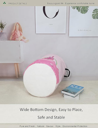 Laundry Hamper, Round Waterproof Storage Basket