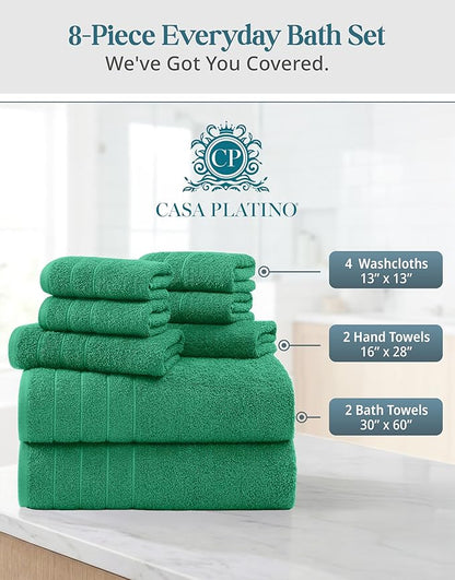 Casa Platino 100% Mercerized Cotton Bathroom Towel Set