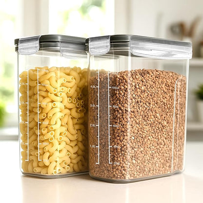 Utopia Kitchen Cereal Containers Storage Set – 3 Pack 4L Airtight Food Storage
