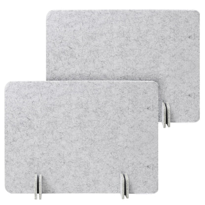 KEPYDRMTF Desk Privacy Panel Set, Desk Partition Cubicle Wall Freestanding Noise-Reduction Panels Room Divider, Soundproof Partition with Support Feet for Office or Home Use (Light Grey, 40 * 60 cm)
