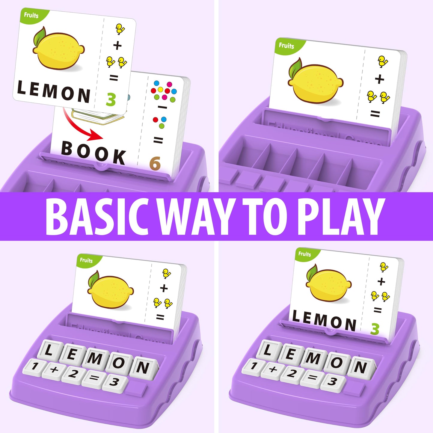 Yolscue Montessori Matching Letter Games,Educational Toys for 3-8 Year Olds Boys Girls,Alphabet Learning Toys for Kids Ages 3-8 Years,Birthday Party Gifts for 3-8 Year Olds Boys Girls(Purple)