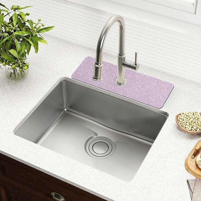 Kitchen Sink Splash Guard 2 PCS 14.7 Inch Sink Faucet Mat Splash Guard