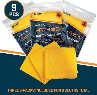 MāKRS 18" x 36" Pro-Tack Tack Cloth, Remove and Trap Dust Particles, 100% Cotton