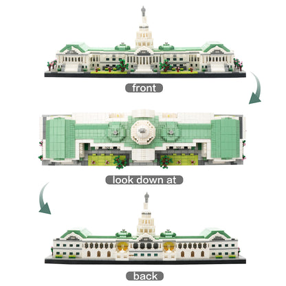 KLMEi United States Capitol Building Set for Adults, Architecture Sets, Famous Landmark Tiny Bricks Collection Kit, Presents for Teens Age of 14+ 3630 PCS