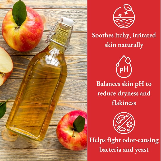 Apple Cider Vinegar Pet Shampoo 1 Gallon for Dogs & Cats | Cruelty-Free | Biodegradable and Non-Toxic | Made in The USA