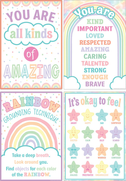 Teacher Created Resources Pastel Pop Calming Strategies Educational Poster Pack (TCR8439)