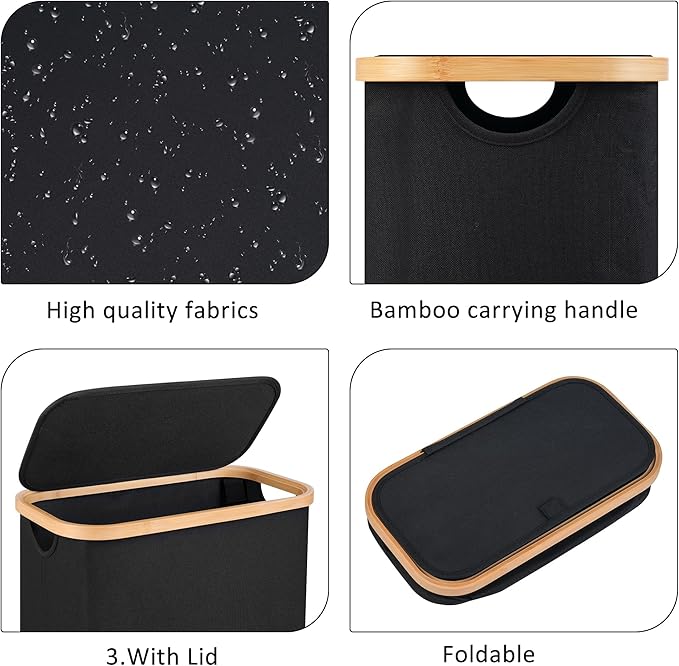 60L Slim Laundry Hamper, Laundry Basket