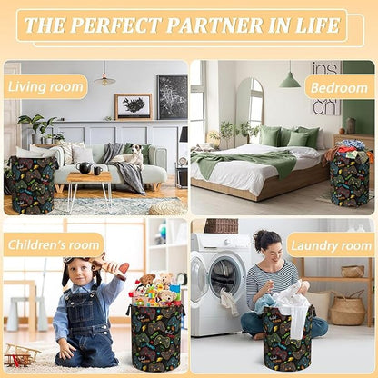 Gaming Joysticks Laundry Hamper Bag