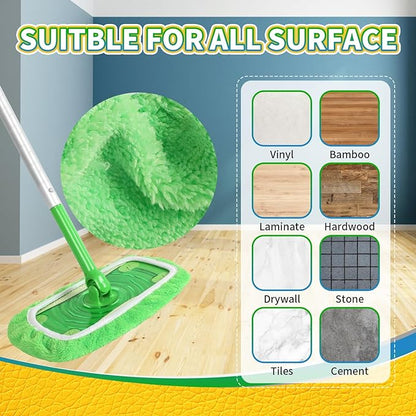 5 Pack Reusable 100% Chenille Mop Pads Compatible