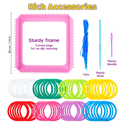Weaving Loom Kit, Easy Potholder Loom for Beginners, DIY Crafts for Kids & Adults, Creative Art Set, Great Gift for Girls Ages 3+