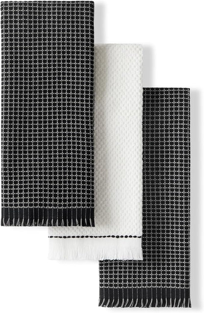 KitchenAid Gourmet Series Gridlines Kitchen Towels 3-Pack Set, 100% Cotton