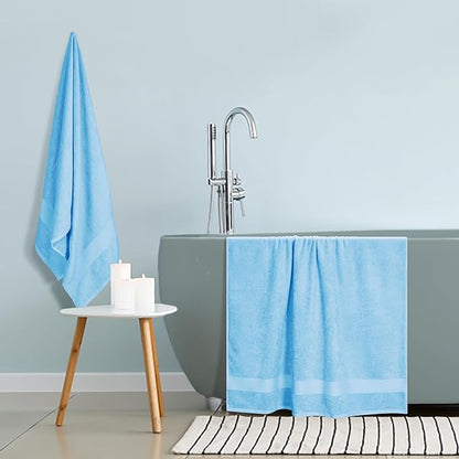 GLAMBURG Premium Cotton Oversized 2 Pack Bath Sheet 35x70-100% Pure Cotton