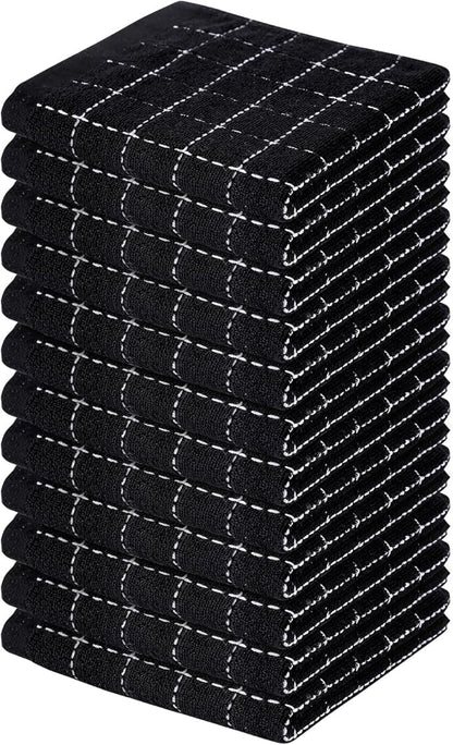 Homaxy 100% Cotton Terry Kitchen Dish Cloths, Ultra Soft and Absorbent Dish