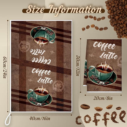 Boyiee Set of 6 Coffee Kitchen Towels Brown Dish Towels 24 x 16 Inches