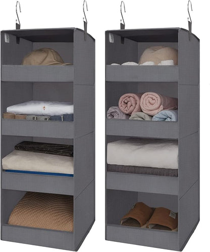 GRANNY SAYS 4-Shelf Hanging Organizer, Closet Hanging Shelves, Closet Hanging