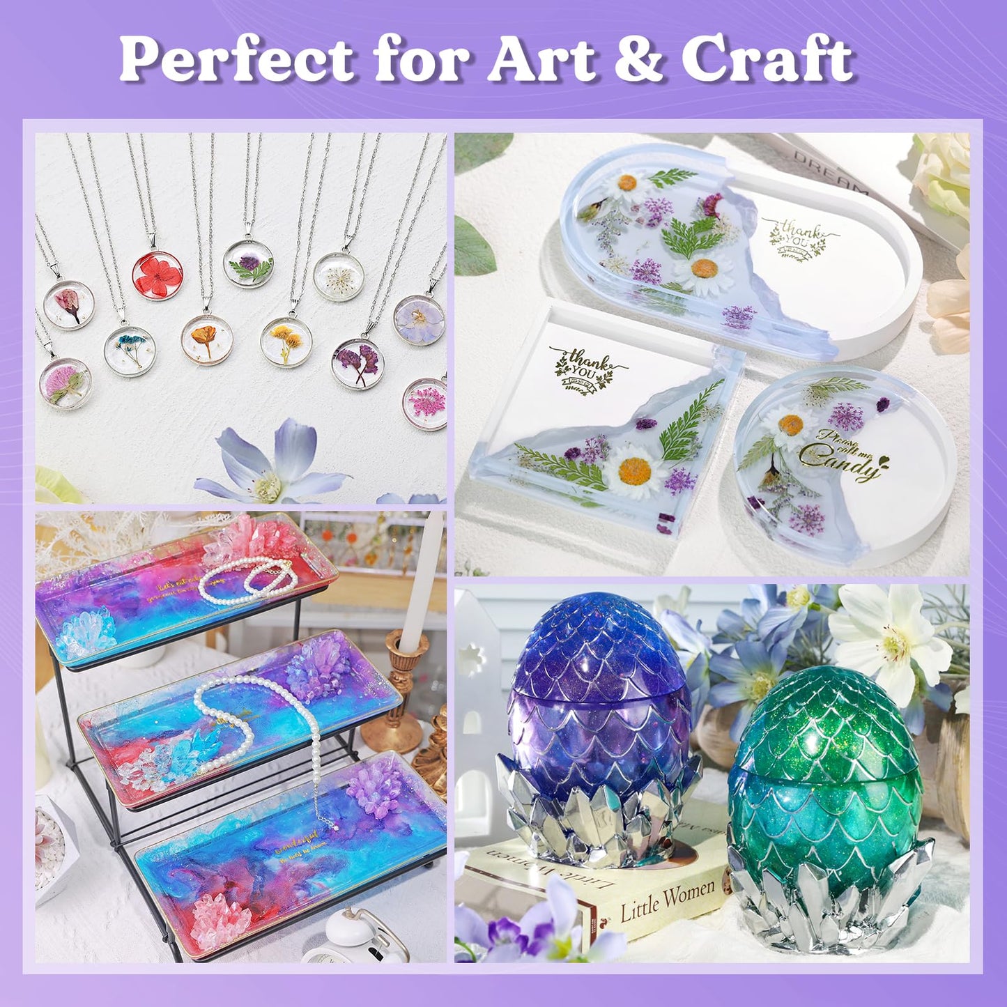LET'S RESIN 1/2 Gallon Casting Epoxy Resin,Bubble Free & Crystal Clear Epoxy Kit,2 Part Resin and Hardener for Jewelry Making,Crafts,Tumbler,Art