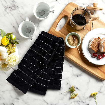 Mordimy 100% Cotton Terrycloth Kitchen Towels and Dishcloths Sets, Soft and