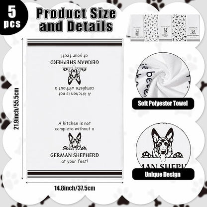 R HORSE German Shepherd Kitchen Dish Towel