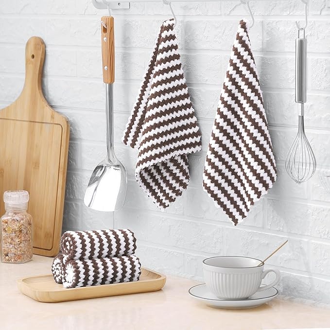 Homaxy 12 Pack Kitchen Dish Cloths, Ultra Soft and Absorbent Dish Towels