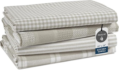 LANE LINEN Cotton Kitchen Towels Set, Quick-Drying Dish Towels, Tea Towels