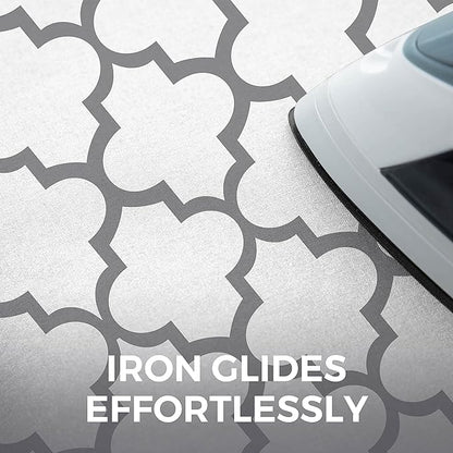 HOME GENIE Ironing Board Cover, Extra Thick Padding, Scorch Resistant Silicone
