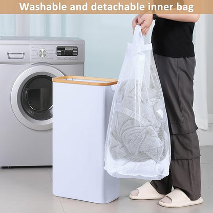 60L Slim Laundry Hamper, Narrow Laundry Basket