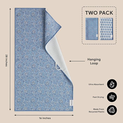 RECYCO Waffle Kitchen Towel Set of 2