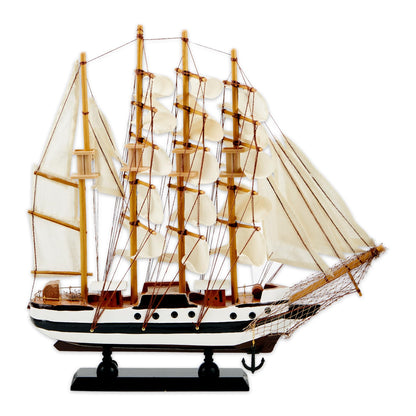 Zingz & Thingz Ahoy Collection Wooden Passat Ship Model, 13x2.75x12