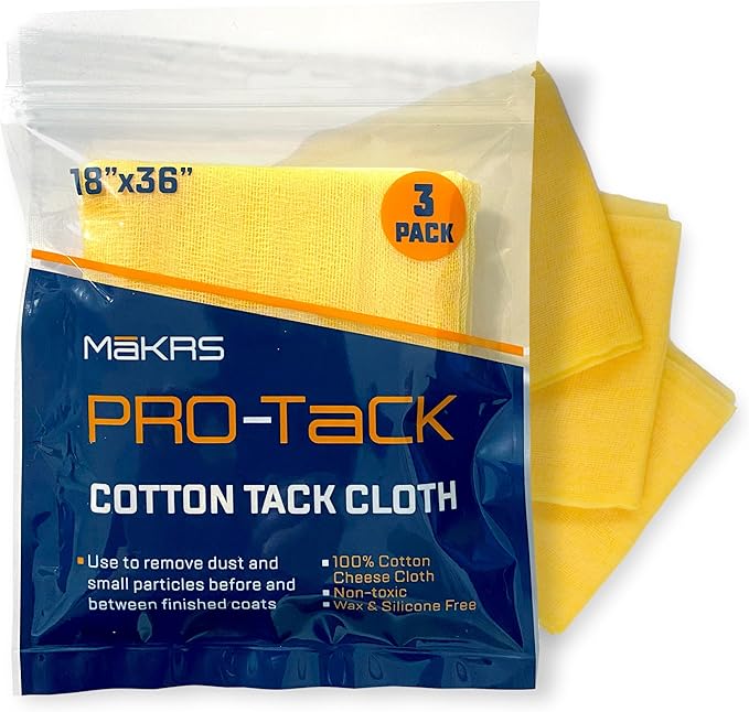 MāKRS 18" x 36" Pro-Tack Tack Cloth, Remove and Trap Dust Particles, 100% Cotton