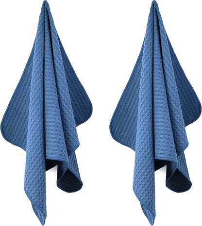 POLYTE Ultra Premium Microfiber Kitchen Dish Hand Towel Waffle Weave, 8 Pack