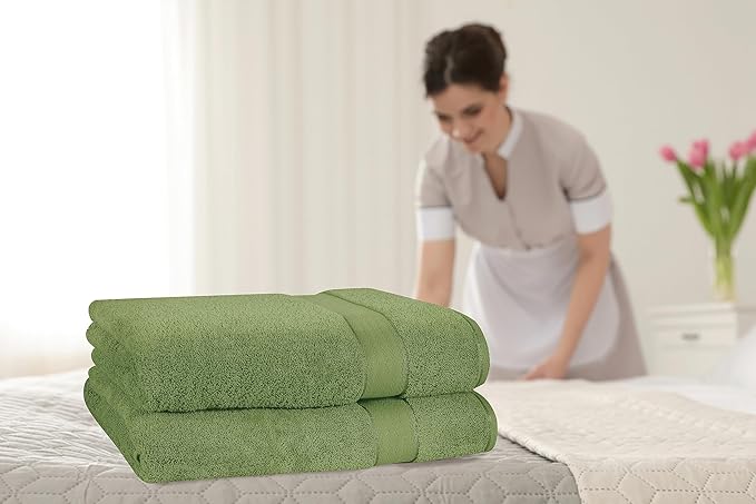 GLAMBURG 700 GSM Premium Cotton 2-Pack Oversized Extra Large Bath Sheet Set