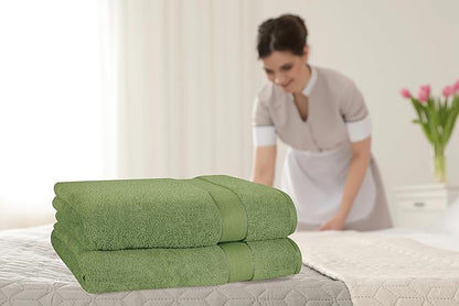 GLAMBURG 700 GSM Premium Cotton 2-Pack Oversized Extra Large Bath Sheet Set