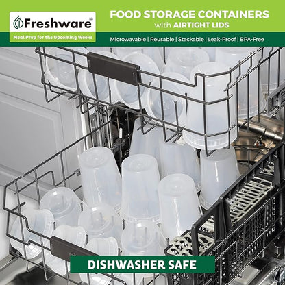 Freshware Food Storage Containers 12 oz Plastic Deli Containers
