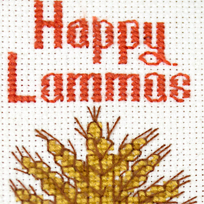 Povitrulya Counted Cross Stitch Kit “Lammas/Lughnasadh“ – DIY Bookmark Embroidery Set for Adults & Beginners, First Harvest Pagan Celtic Rustic Seasonal Autumn Gift