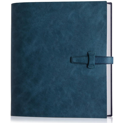 Photo Album 4x6, Leather Photos Albums, Vintage Travel Scrapbook Photo Album with Writing Space 30 Writing Paper, Picture Album for Family Anniversary Wedding, Gift for Anniversary (Blue)