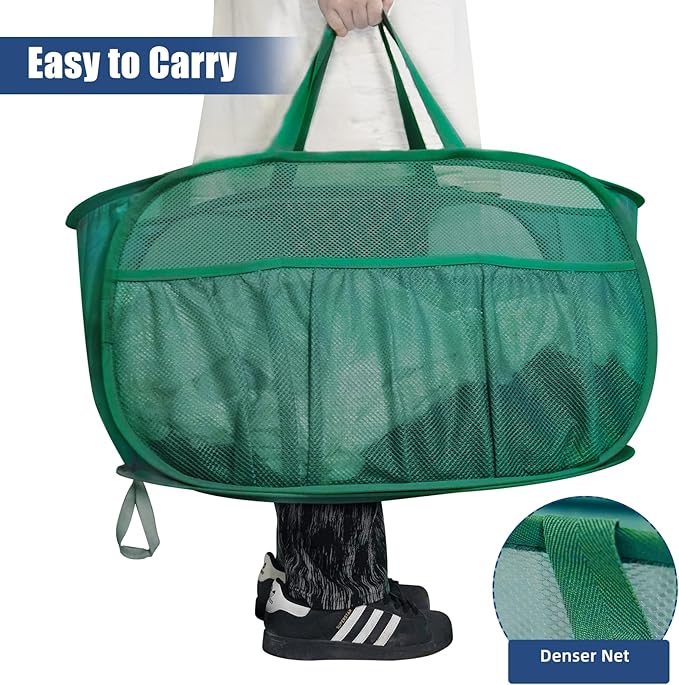 2 Pack Collapsible Laundry Baskets, Upgrade Pop Up Laundry Hamper